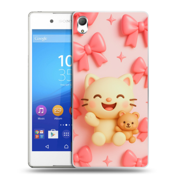 Пластиковый чехол на Sony Xperia Z3+ с принтом для девочек