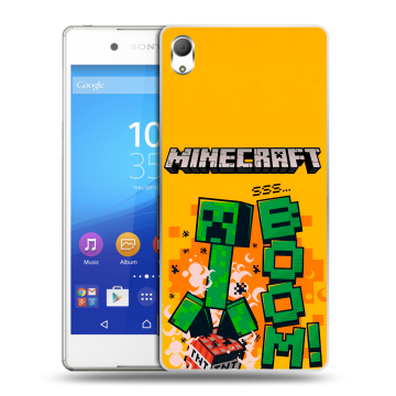 Пластиковый чехол на Sony Xperia Z3+ с принтом Майнкрафт Minecraft Пластиковый чехол на Sony Xperia Z3+ с принтом Майнкрафт Minecraft