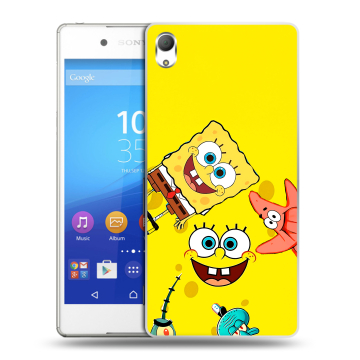 Пластиковый чехол на Sony Xperia Z3+ с принтом Спанч боб Спанчбоб Пластиковый чехол на Sony Xperia Z3+ с принтом Спанч боб Спанчбоб