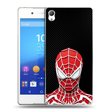 Пластиковый чехол на Sony Xperia Z3+ с принтом человек паук spiderman Пластиковый чехол на Sony Xperia Z3+ с принтом человек паук spiderman