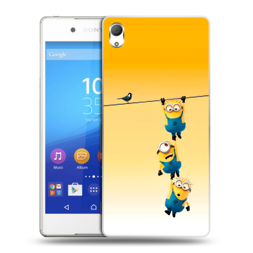 Пластиковый чехол на Sony Xperia Z3+ с принтом Миньоны Пластиковый чехол на Sony Xperia Z3+ с принтом Миньоны