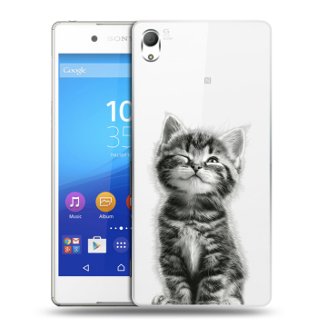 Пластиковый чехол на Sony Xperia Z3+ с принтом Котенок