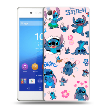 Пластиковый чехол на Sony Xperia Z3+ с принтом Лило и Стич