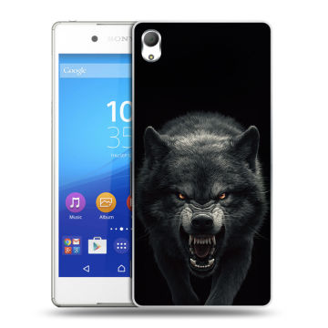 Пластиковый чехол на Sony Xperia Z3+ с принтом Волк