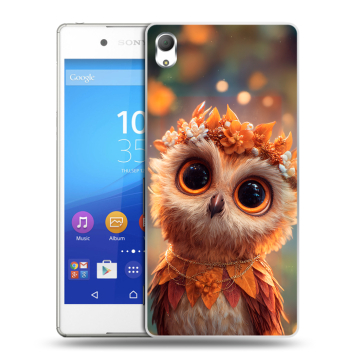 Пластиковый чехол на Sony Xperia Z3+ с принтом Милая сова Пластиковый чехол на Sony Xperia Z3+ с принтом Милая сова