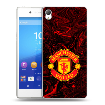 Пластиковый чехол на Sony Xperia Z3+ с принтом Manchester United Пластиковый чехол на Sony Xperia Z3+ с принтом Manchester United