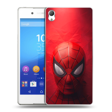 Пластиковый чехол на Sony Xperia Z3+ с принтом Spiderman Человек паук