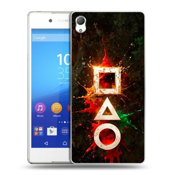 Пластиковый чехол на Sony Xperia Z3+ с принтом Squid Game Игра кальмара