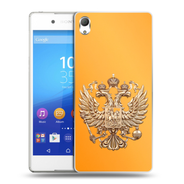 Пластиковый чехол на Sony Xperia Z3+ с принтом Герб Флаг России Пластиковый чехол на Sony Xperia Z3+ с принтом Герб Флаг России