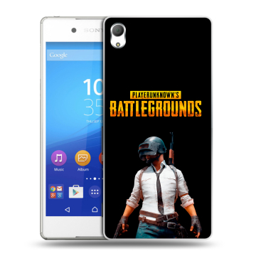 Пластиковый чехол на Sony Xperia Z3+ с принтом PUGB ПАГБ