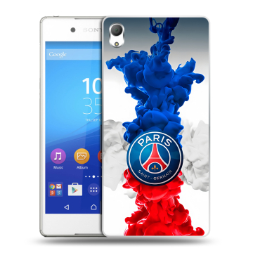 Пластиковый чехол на Sony Xperia Z3+ с принтом PSG ПСЖ Пластиковый чехол на Sony Xperia Z3+ с принтом PSG ПСЖ