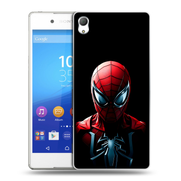Пластиковый чехол на Sony Xperia Z3+ с принтом Spiderman Человек паук