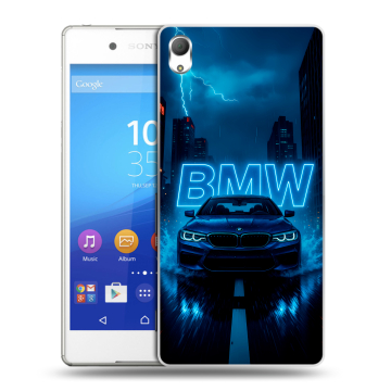 Пластиковый чехол на Sony Xperia Z3+ с принтом BMW БМВ
