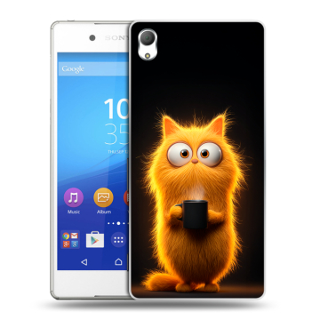 Пластиковый чехол на Sony Xperia Z3+ с принтом Смешной кот Пластиковый чехол на Sony Xperia Z3+ с принтом Смешной кот