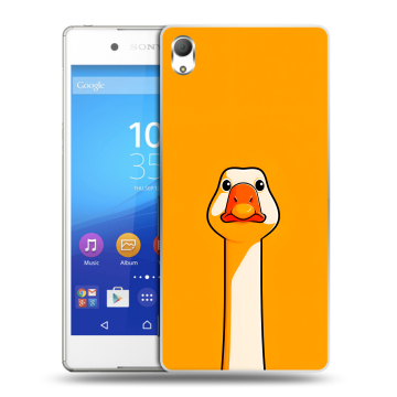 Пластиковый чехол на Sony Xperia Z3+ с принтом Смешная утка Пластиковый чехол на Sony Xperia Z3+ с принтом Смешная утка