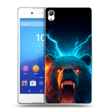 Пластиковый чехол на Sony Xperia Z3+ с принтом Медведь Пластиковый чехол на Sony Xperia Z3+ с принтом Медведь