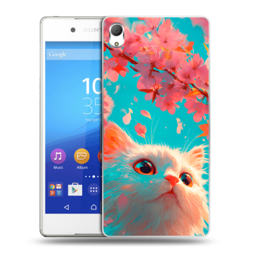 Пластиковый чехол на Sony Xperia Z3+ с принтом Красивый кот Пластиковый чехол на Sony Xperia Z3+ с принтом Красивый кот