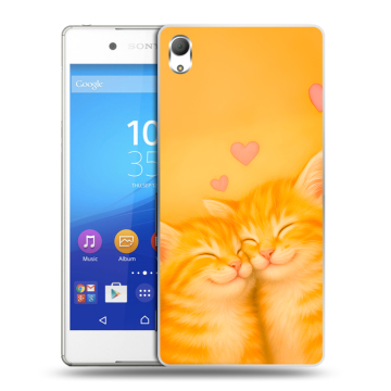 Пластиковый чехол на Sony Xperia Z3+ с принтом Милые котята