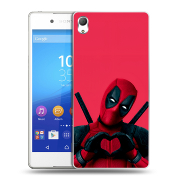 Пластиковый чехол на Sony Xperia Z3+ с принтом Дедпул Deadpool Пластиковый чехол на Sony Xperia Z3+ с принтом Дедпул Deadpool