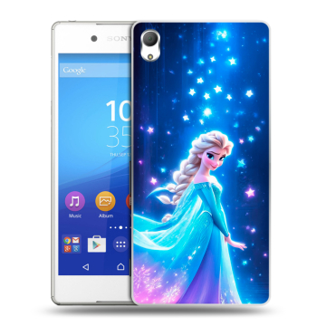 Пластиковый чехол на Sony Xperia Z3+ с принтом Холодное сердце Frozen