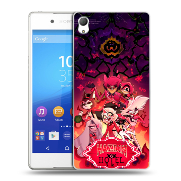 Пластиковый чехол на Sony Xperia Z3+ с принтом Hazbin Hotel Отель Хазбин