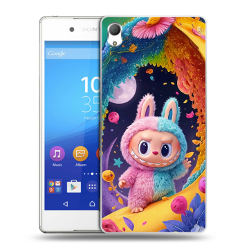 Пластиковый чехол на Sony Xperia Z3+ с принтом Labubu Лабубу Пластиковый чехол на Sony Xperia Z3+ с принтом Labubu Лабубу
