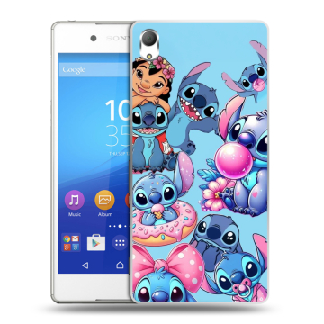 Пластиковый чехол на Sony Xperia Z3+ с принтом Лило и Стич