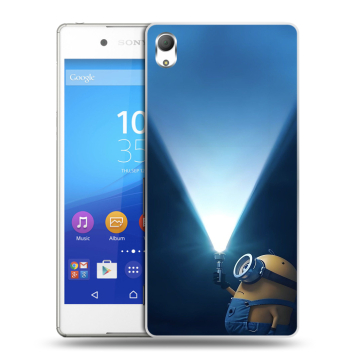 Пластиковый чехол на Sony Xperia Z3+ с принтом Миньоны
