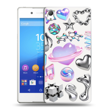 Пластиковый чехол на Sony Xperia Z3+ с принтом Y2K