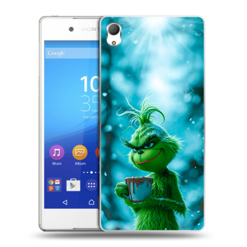 Пластиковый чехол на Sony Xperia Z3+ с принтом Новый год гринч Пластиковый чехол на Sony Xperia Z3+ с принтом Новый год гринч