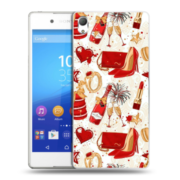 Пластиковый чехол на Sony Xperia Z3+ с принтом Новый год Пластиковый чехол на Sony Xperia Z3+ с принтом Новый год