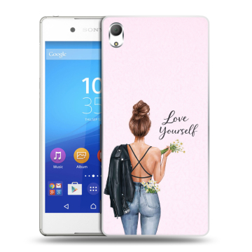 Пластиковый чехол на Sony Xperia Z3+ с принтом женский