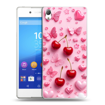 Пластиковый чехол на Sony Xperia Z3+ с принтом для девочек