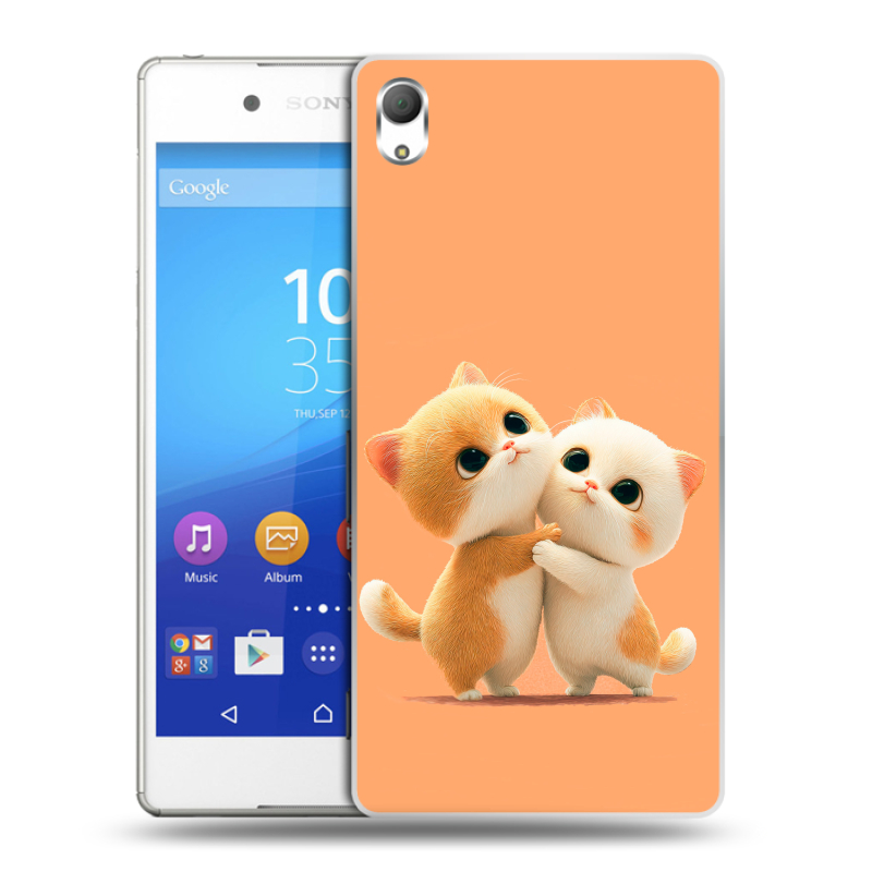Пластиковый чехол на Sony Xperia Z3+ с принтом Милые котики Пластиковый чехол на Sony Xperia Z3+ с принтом Милые котики
