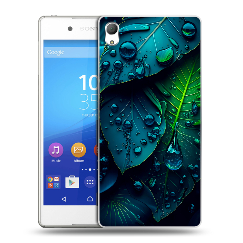 Пластиковый чехол на Sony Xperia Z3+ с принтом Листья Пластиковый чехол на Sony Xperia Z3+ с принтом Листья