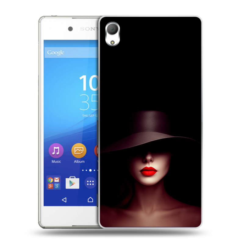 Пластиковый чехол на Sony Xperia Z3+ с принтом Девушка в шляпе Пластиковый чехол на Sony Xperia Z3+ с принтом Девушка в шляпе