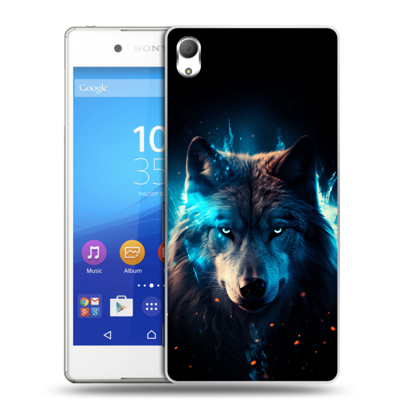 Пластиковый чехол на Sony Xperia Z3+ с принтом Волк ночной Пластиковый чехол на Sony Xperia Z3+ с принтом Волк ночной