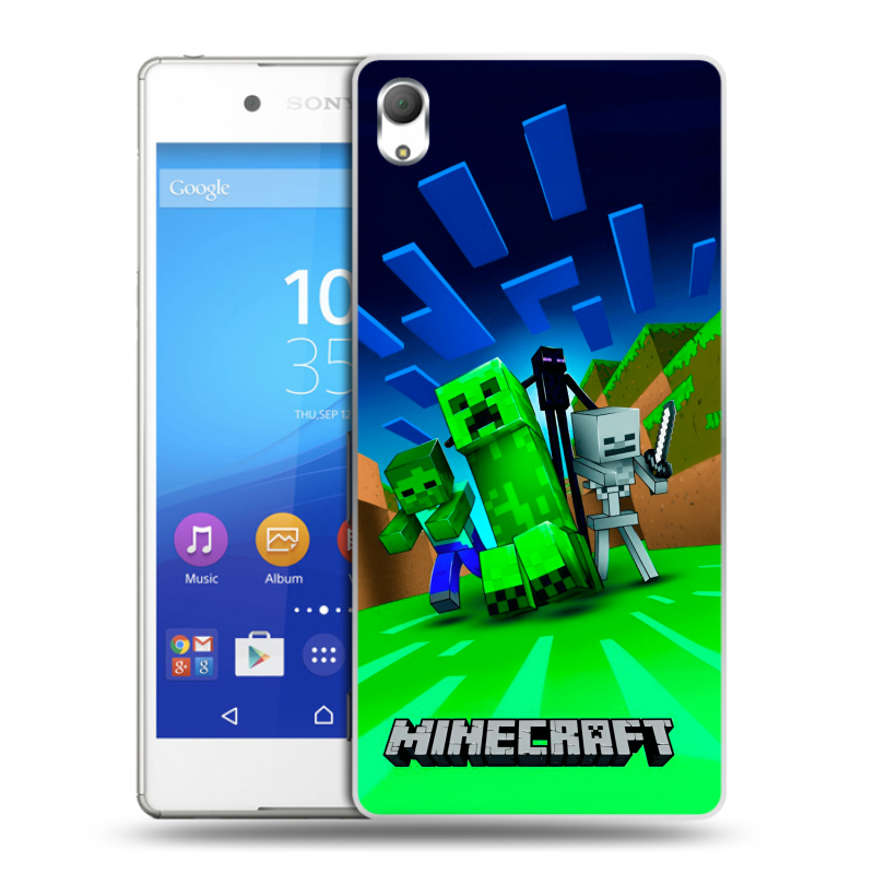 Пластиковый чехол на Sony Xperia Z3+ с принтом Майнкрафт Пластиковый чехол на Sony Xperia Z3+ с принтом Майнкрафт