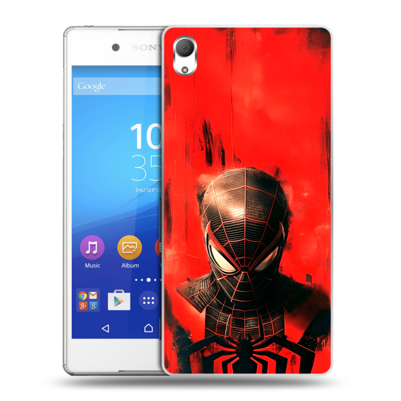 Пластиковый чехол на Sony Xperia Z3+ с принтом человек паук spiderman Пластиковый чехол на Sony Xperia Z3+ с принтом человек паук spiderman