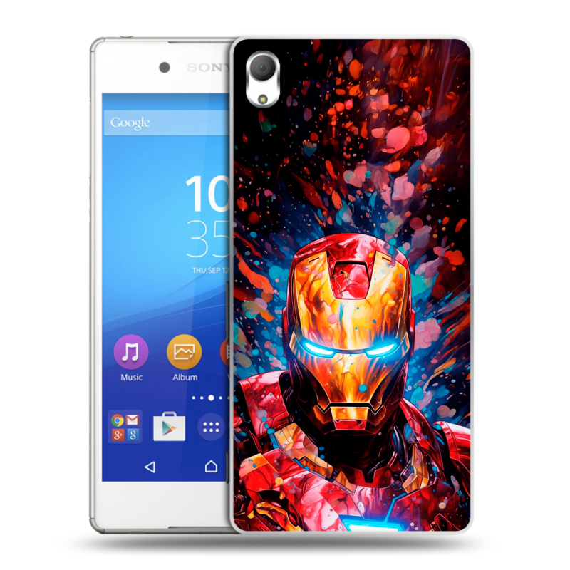 Пластиковый чехол на Sony Xperia Z3+ с принтом Железный человек Ironman Пластиковый чехол на Sony Xperia Z3+ с принтом Железный человек Ironman