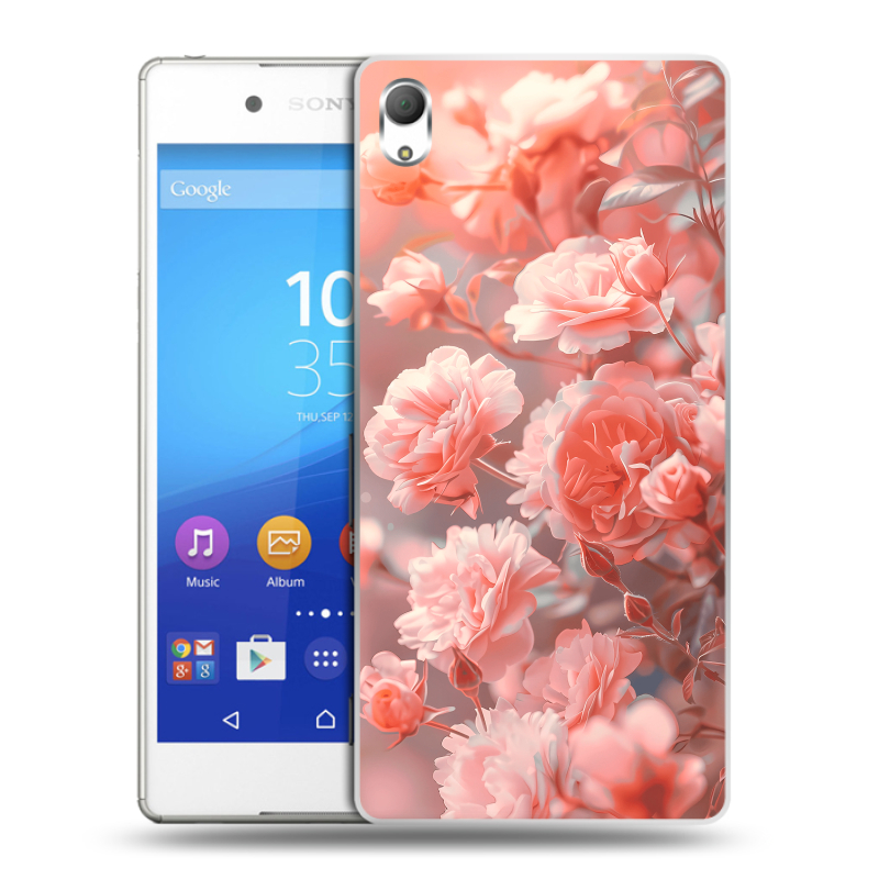 Пластиковый чехол на Sony Xperia Z3+ с принтом Розы цветы Пластиковый чехол на Sony Xperia Z3+ с принтом Розы цветы