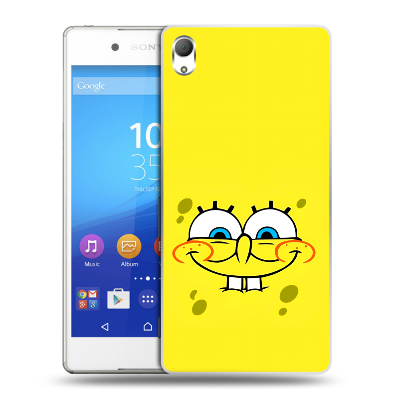 Пластиковый чехол на Sony Xperia Z3+ с принтом спанчбоб спанч боб Пластиковый чехол на Sony Xperia Z3+ с принтом спанчбоб спанч боб