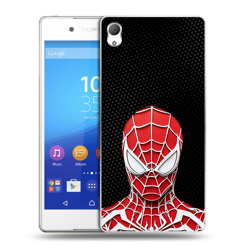 Пластиковый чехол на Sony Xperia Z3+ с принтом человек паук spiderman Пластиковый чехол на Sony Xperia Z3+ с принтом человек паук spiderman
