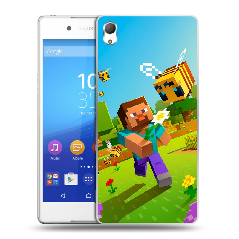 Пластиковый чехол на Sony Xperia Z3+ с принтом Майнкрафт Minecraft Пластиковый чехол на Sony Xperia Z3+ с принтом Майнкрафт Minecraft