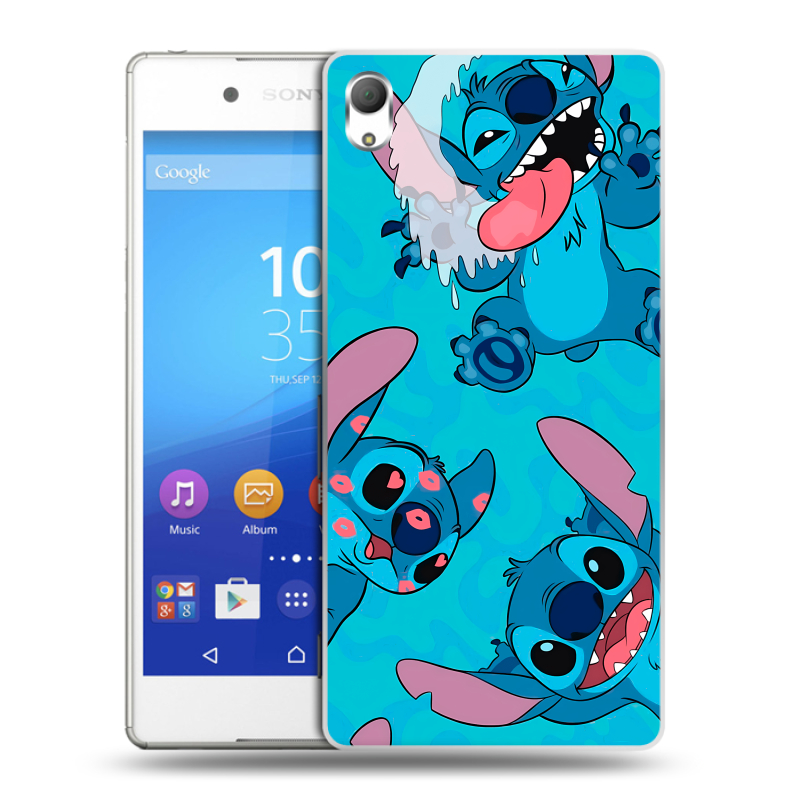 Пластиковый чехол на Sony Xperia Z3+ с принтом Лило и Стич Пластиковый чехол на Sony Xperia Z3+ с принтом Лило и Стич
