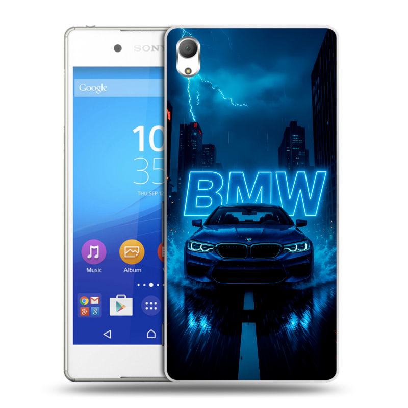 Пластиковый чехол на Sony Xperia Z3+ с принтом BMW БМВ Пластиковый чехол на Sony Xperia Z3+ с принтом BMW БМВ