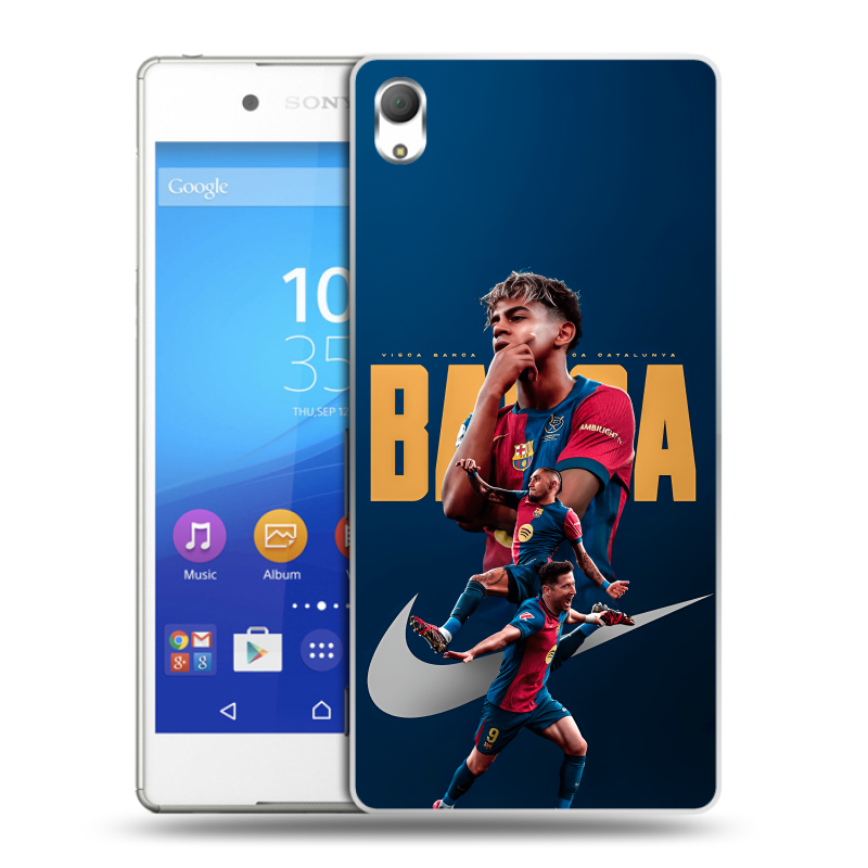 Пластиковый чехол на Sony Xperia Z3+ с принтом Барселона Barca Yamal Пластиковый чехол на Sony Xperia Z3+ с принтом Барселона Barca Yamal
