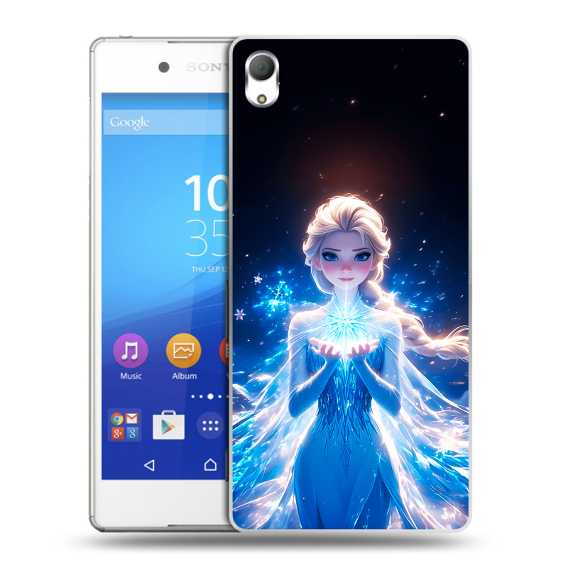 Пластиковый чехол на Sony Xperia Z3+ с принтом Холодное сердце Frozen Пластиковый чехол на Sony Xperia Z3+ с принтом Холодное сердце Frozen