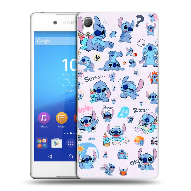Пластиковый чехол на Sony Xperia Z3+ с принтом Лило и Стич Пластиковый чехол на Sony Xperia Z3+ с принтом Лило и Стич