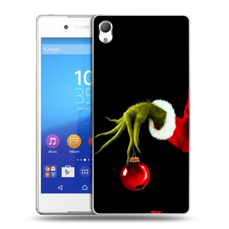 Пластиковый чехол на Sony Xperia Z3+ с принтом Новый год Гринч Пластиковый чехол на Sony Xperia Z3+ с принтом Новый год Гринч